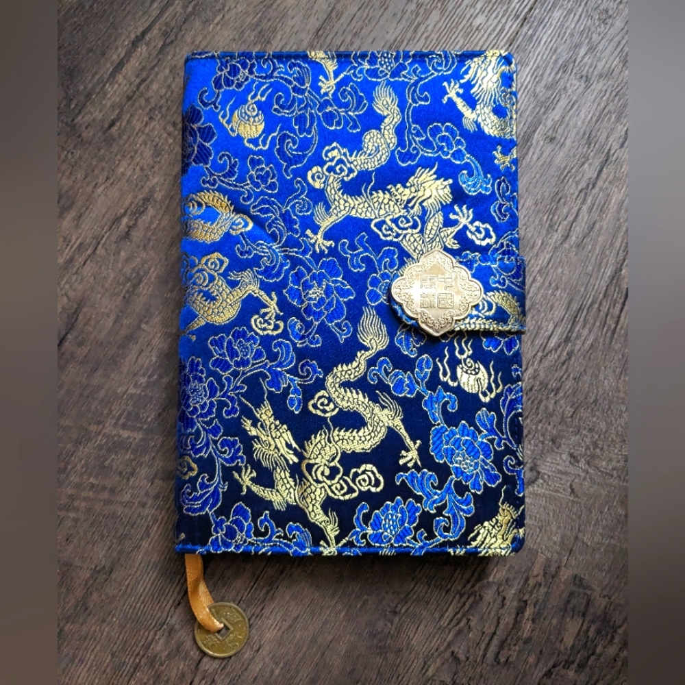 Blue and Gold Brocade Journal